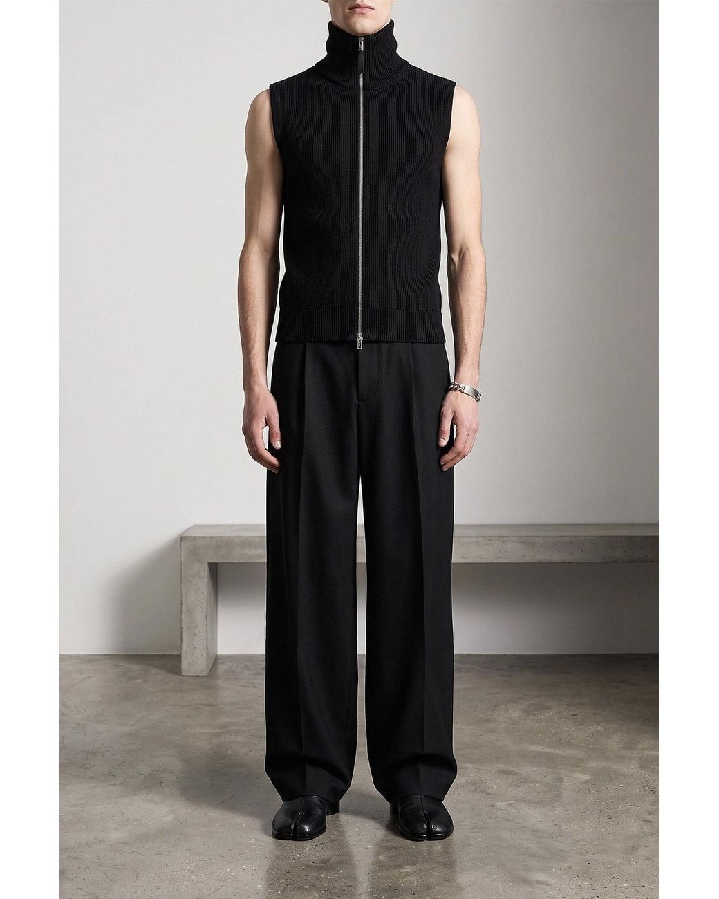 Maison Margiela Black 'Camionneur' Vest for men