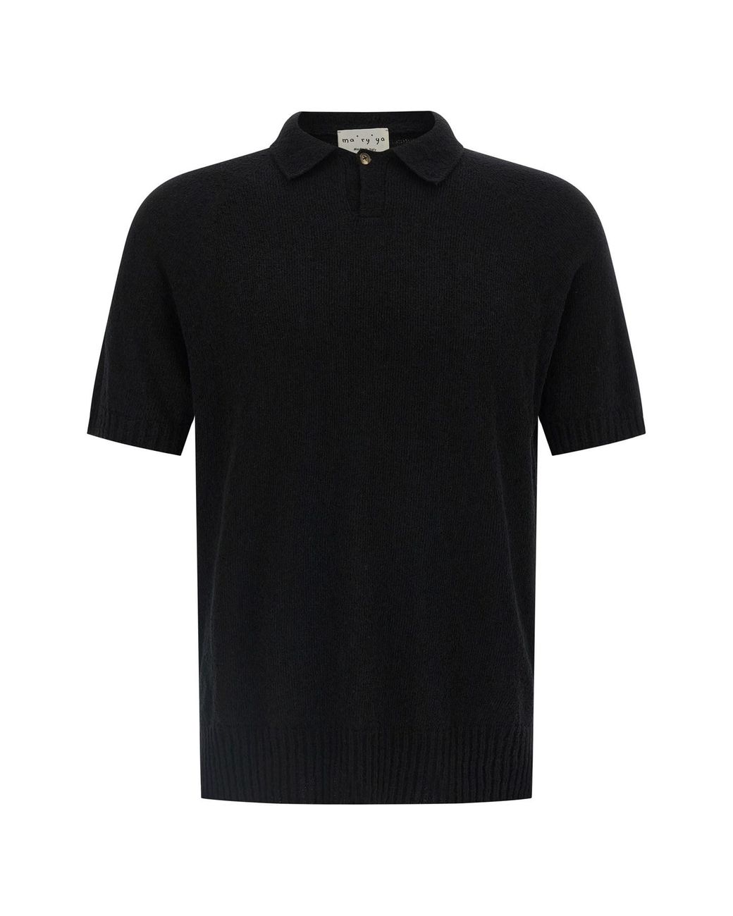 Ma'ry'ya Black Spongy Effect Polo Shirt for men