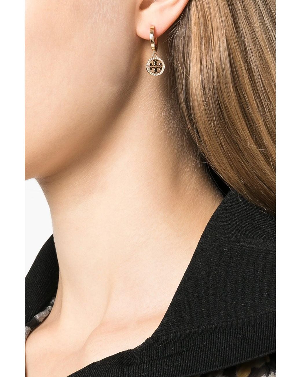 Tory Burch Metallic Miller Pavé Drop Earrings