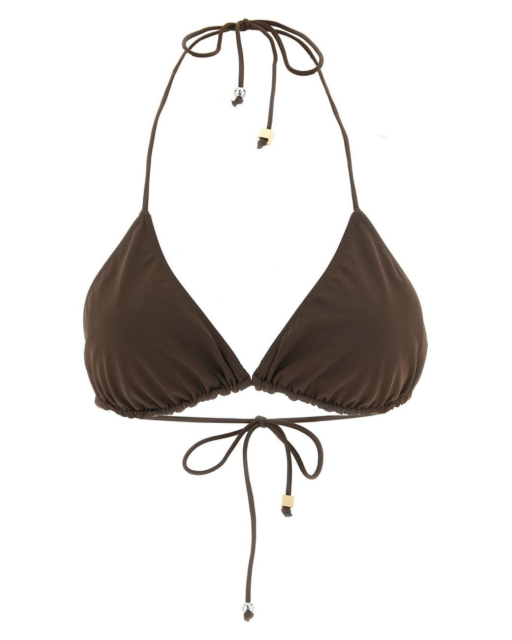 Jacquemus Brown 'Le Haut De Plage Triangle' Bikini Top