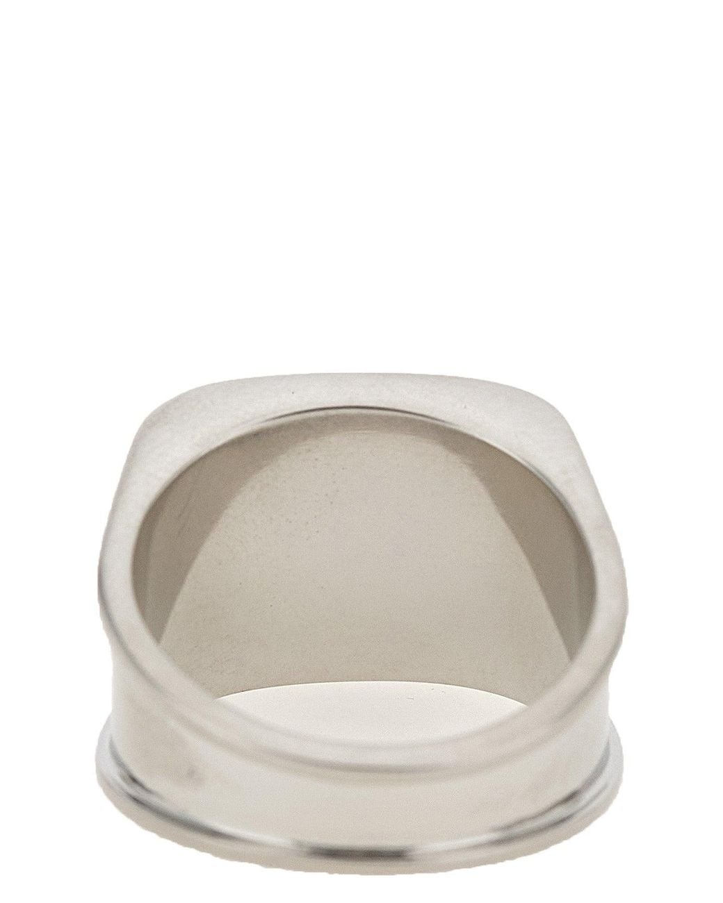 MM6 by Maison Margiela Gray Numeric Logo Ring for men