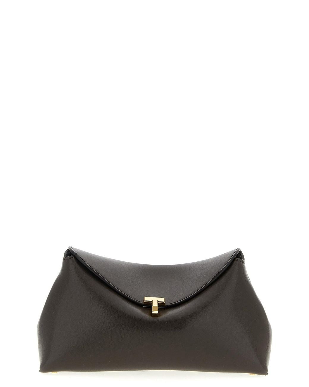 Totême Black T-Lock Clutch