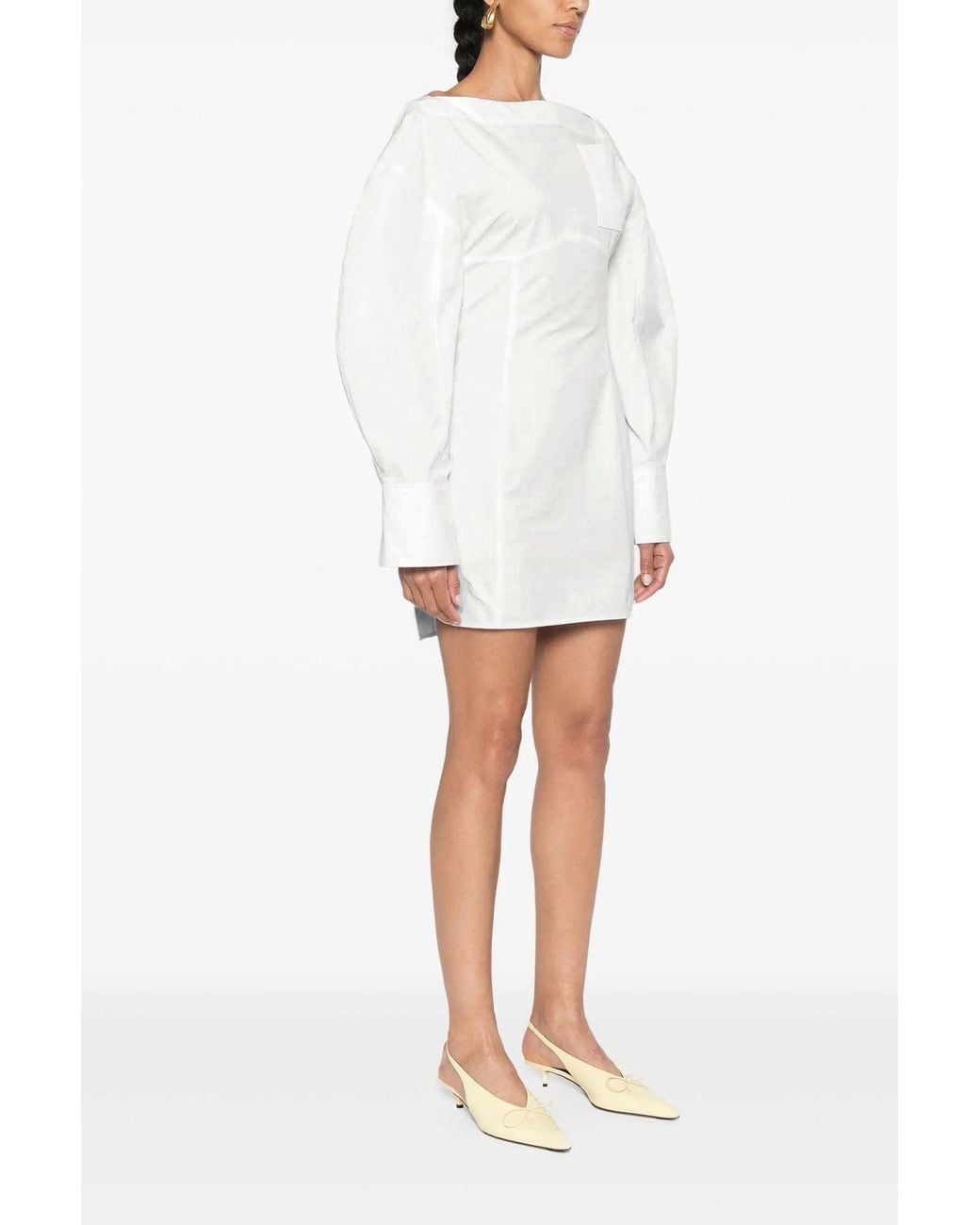 Jacquemus White Mini Dress 'La Robe Chemise Casaco'