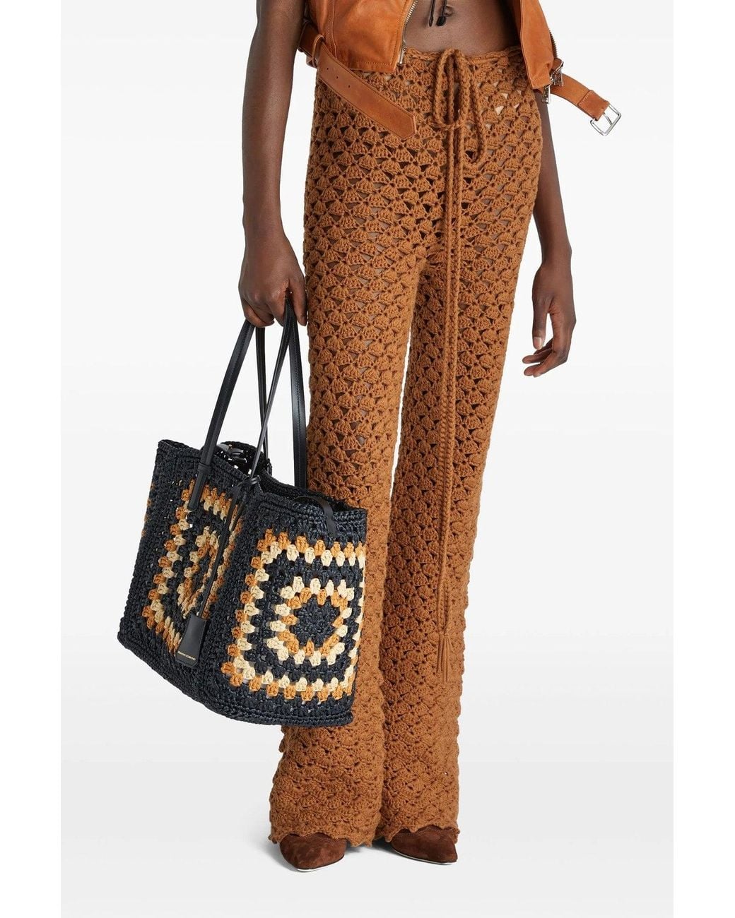 Ermanno Scervino Brown Trousers 'Crochet'
