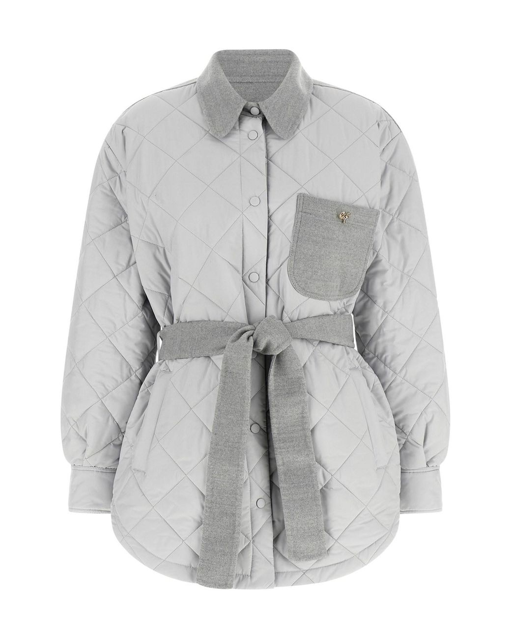 Fabiana Filippi Gray Hybrid Overshirt