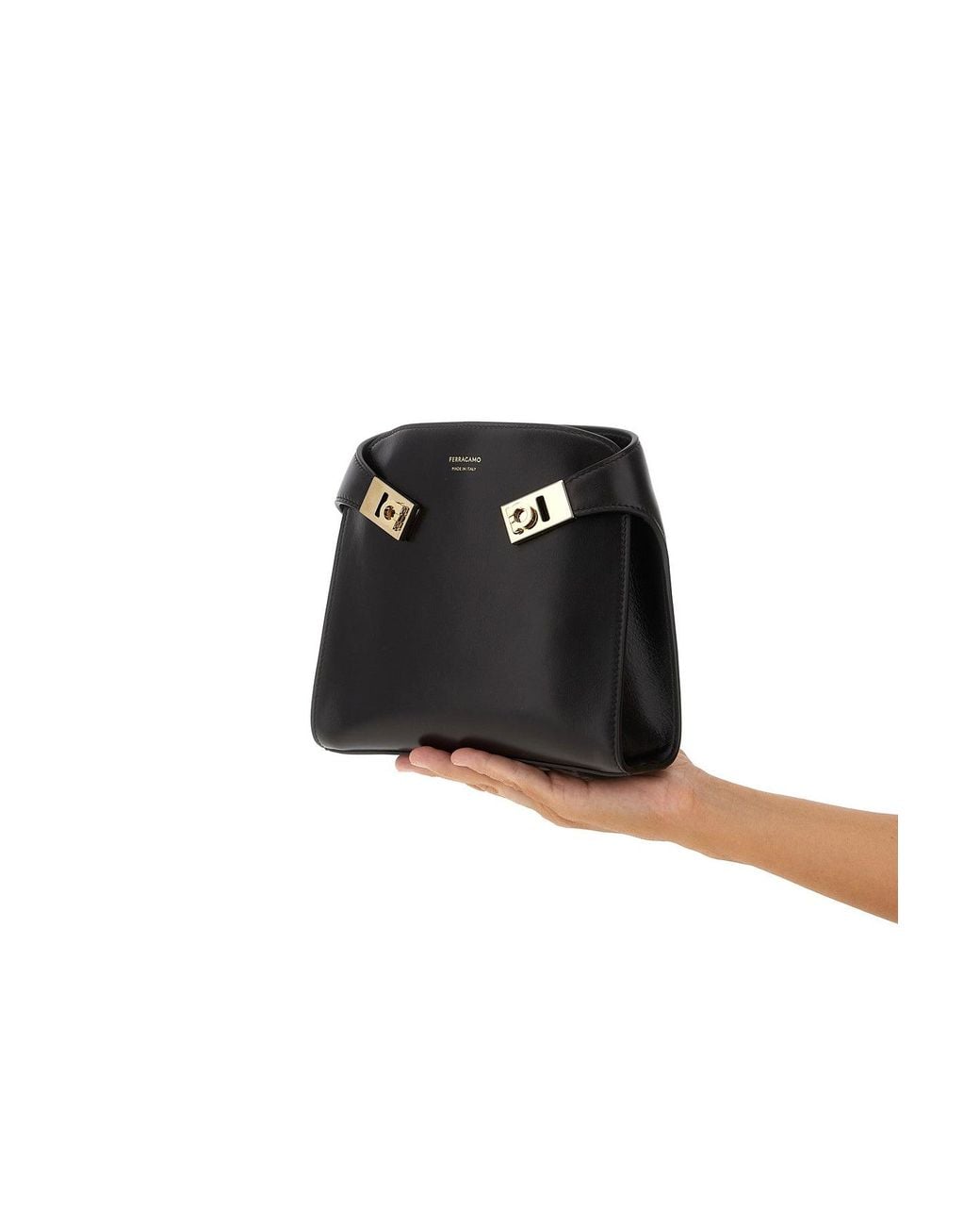 Ferragamo Black Belt Bag 'Hug Bb S'