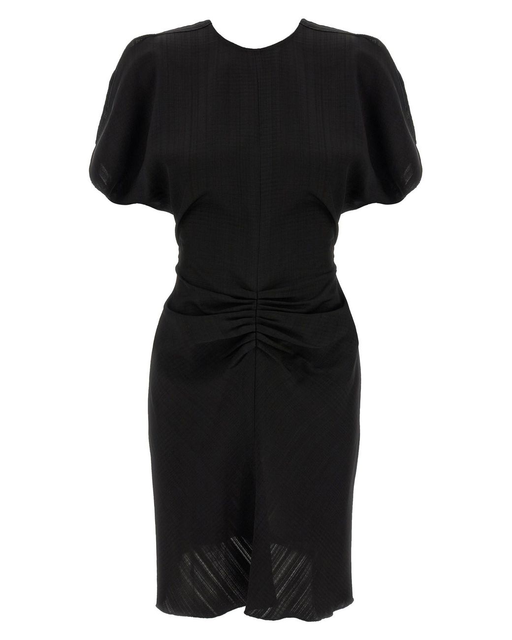 Victoria Beckham Black 'Gathered Waist Mini' Dress