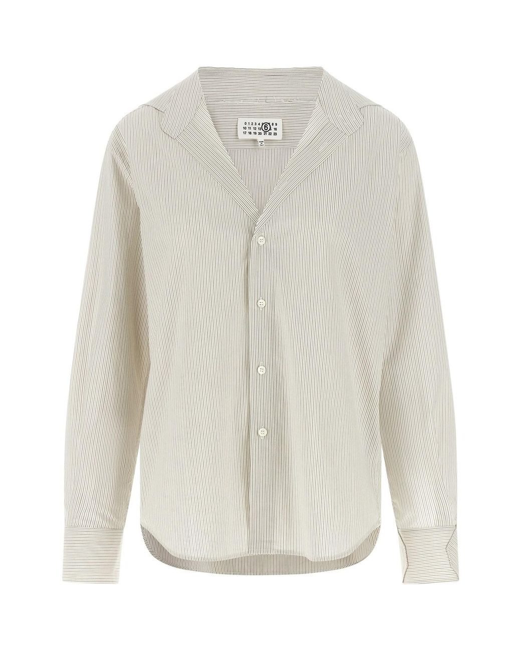 MM6 by Maison Margiela White Trompe L'oeil Collar Shirt