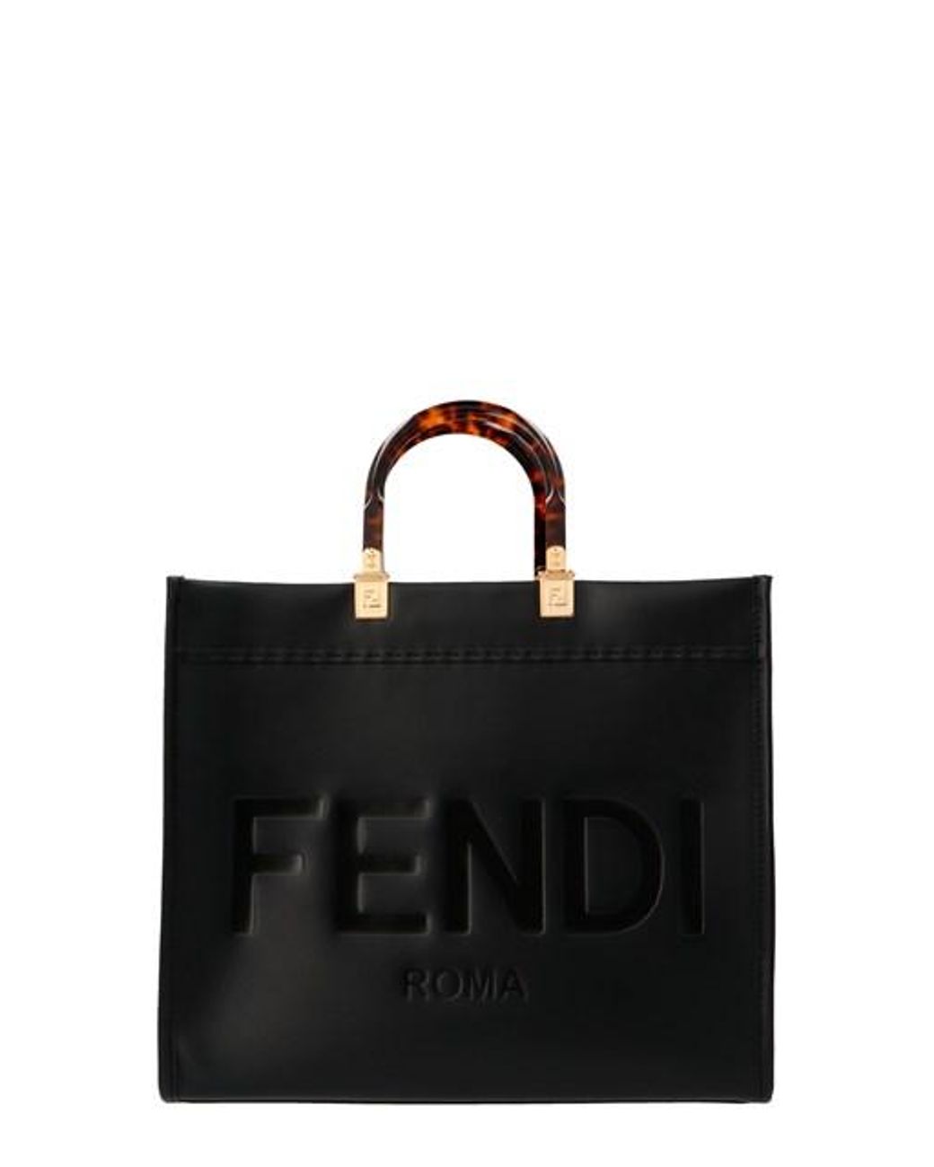 Fendi ' Sunshine' Shopping Bag in Black | Lyst