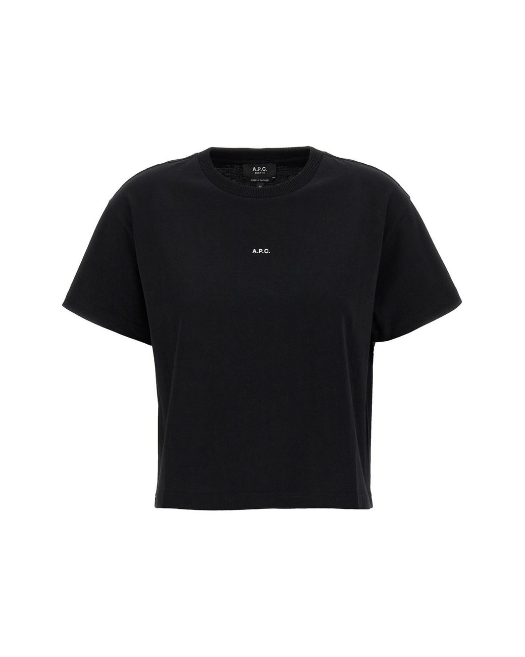 A.P.C. Black 'boxy Micro Logo' T-shirt