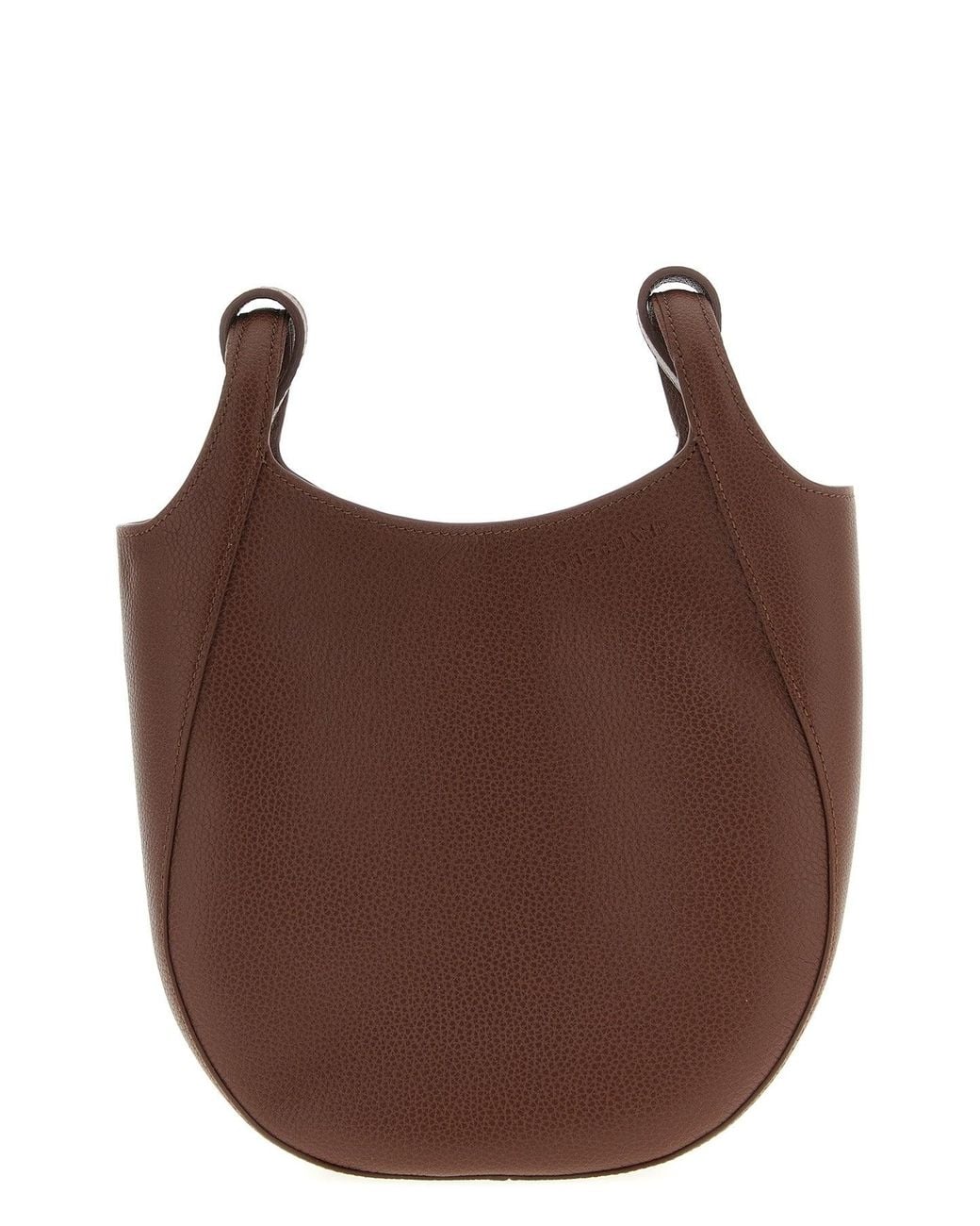 Longchamp Brown Crossbody Bag With Integrated Leather Loops