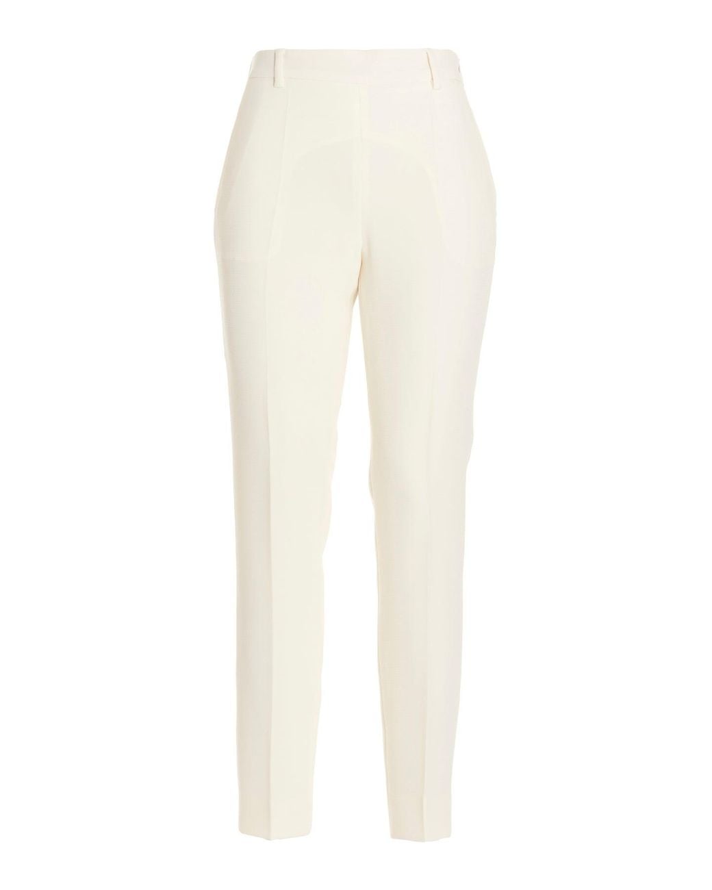 Alberto Biani White Cady Cigarette Trousers