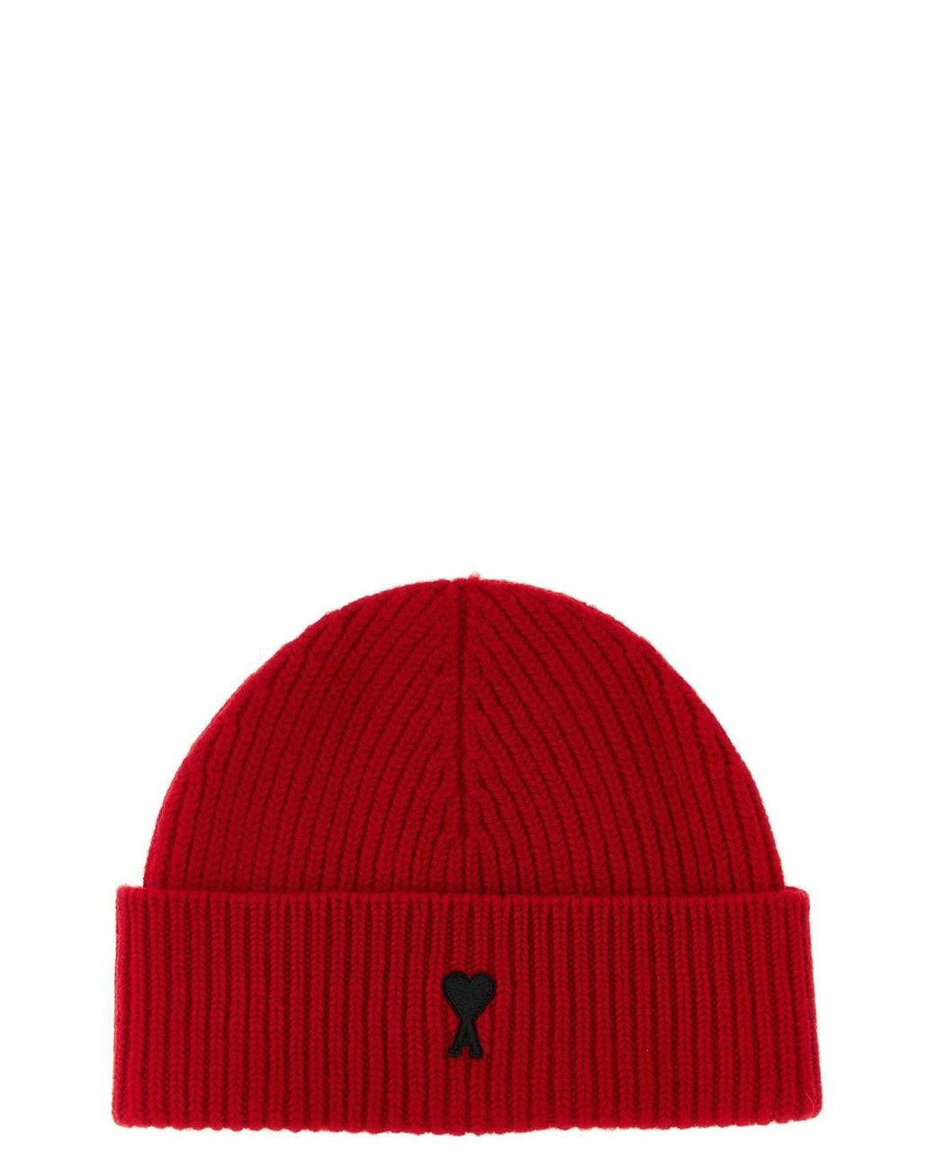 AMI Red 'ami De Coeur' Beanie