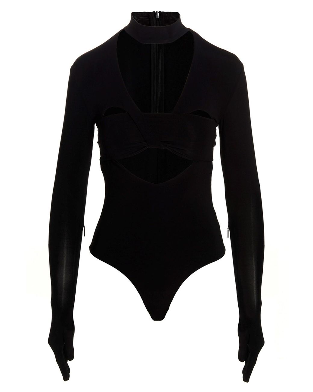 Ambush Black 'heart Shaped Gloves' Bodysuit