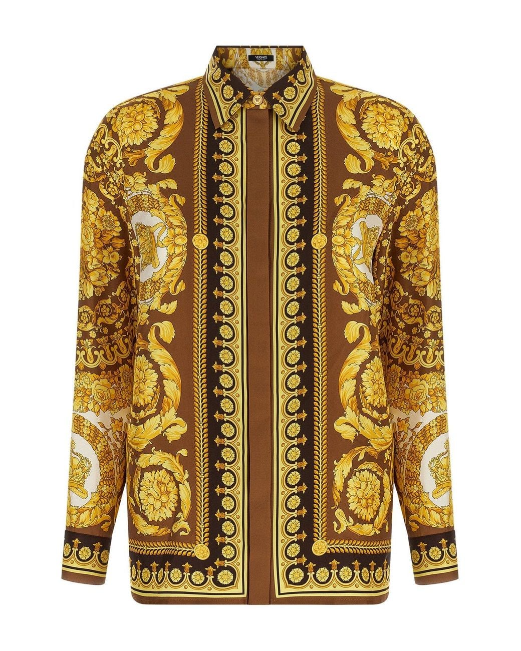 Versace Yellow 'Barocco 92 Foulard' Shirt