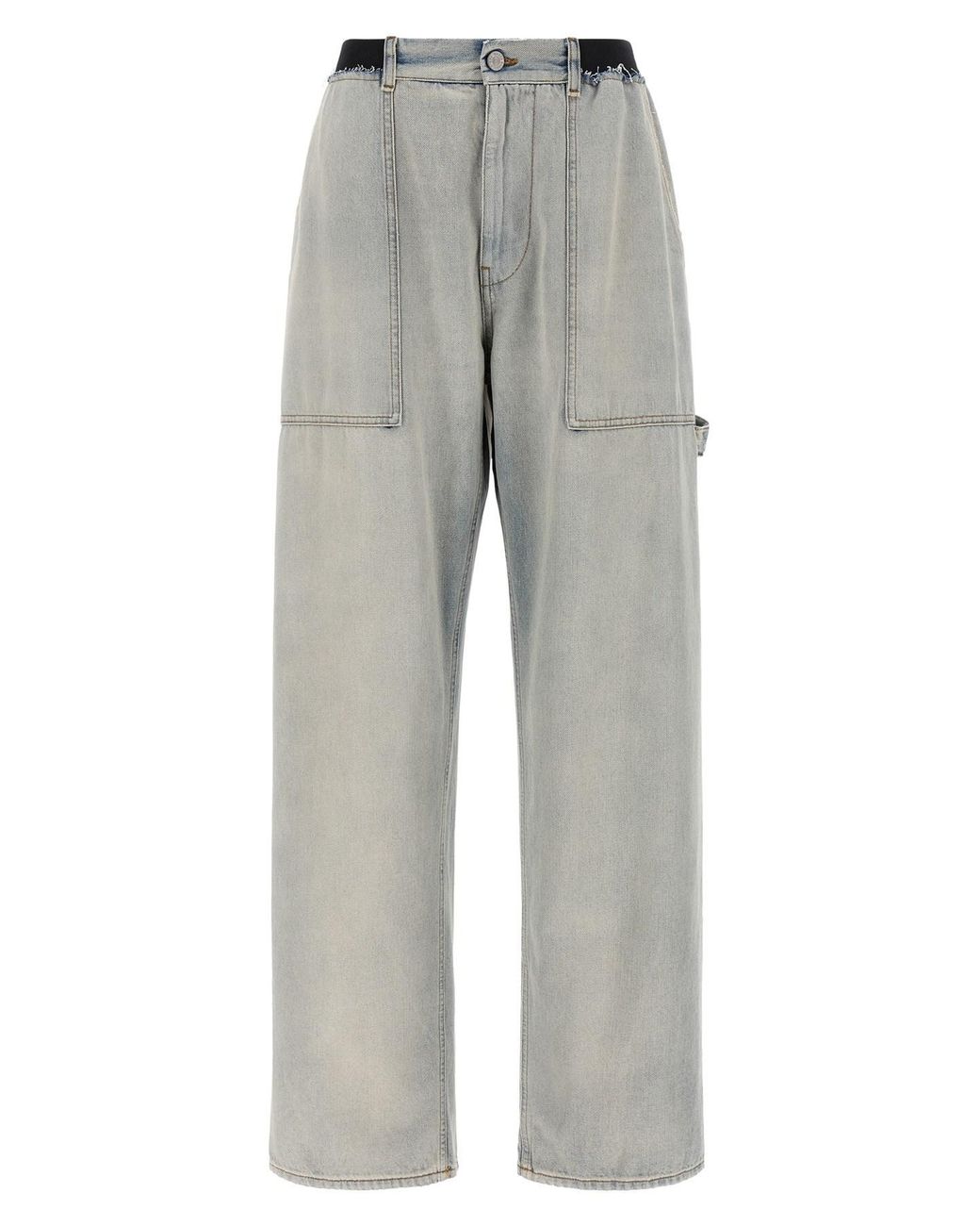 MM6 by Maison Margiela Gray 'Numeric Signature Mm6' Jeans