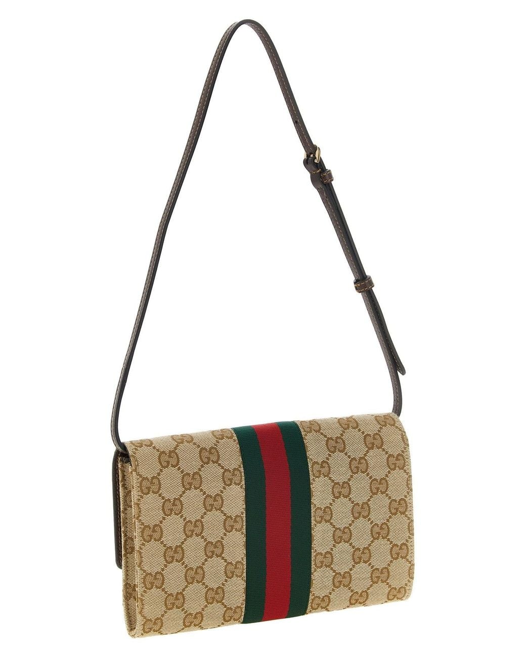 Gucci Gray Wallet On Chain 'New Horsebit'