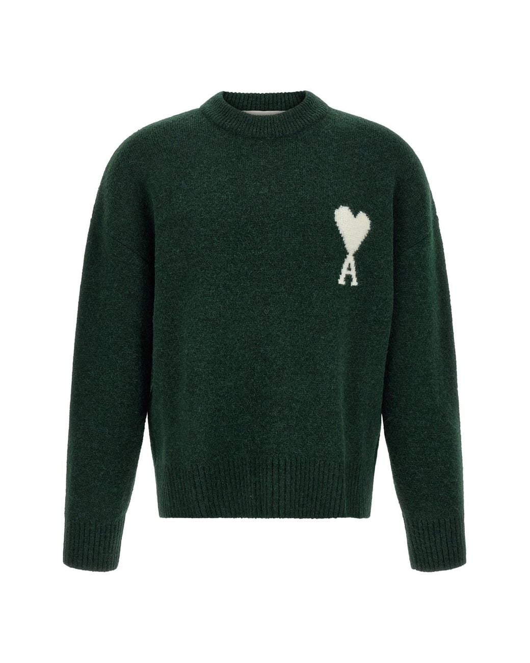 AMI Green 'ami De Coeur' Sweater for men