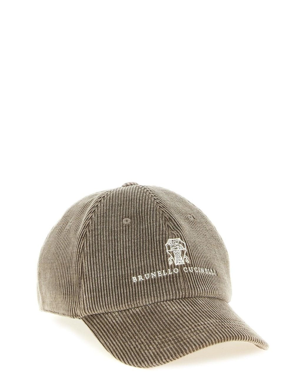 Brunello Cucinelli Gray Cap Corduroy Texture for men