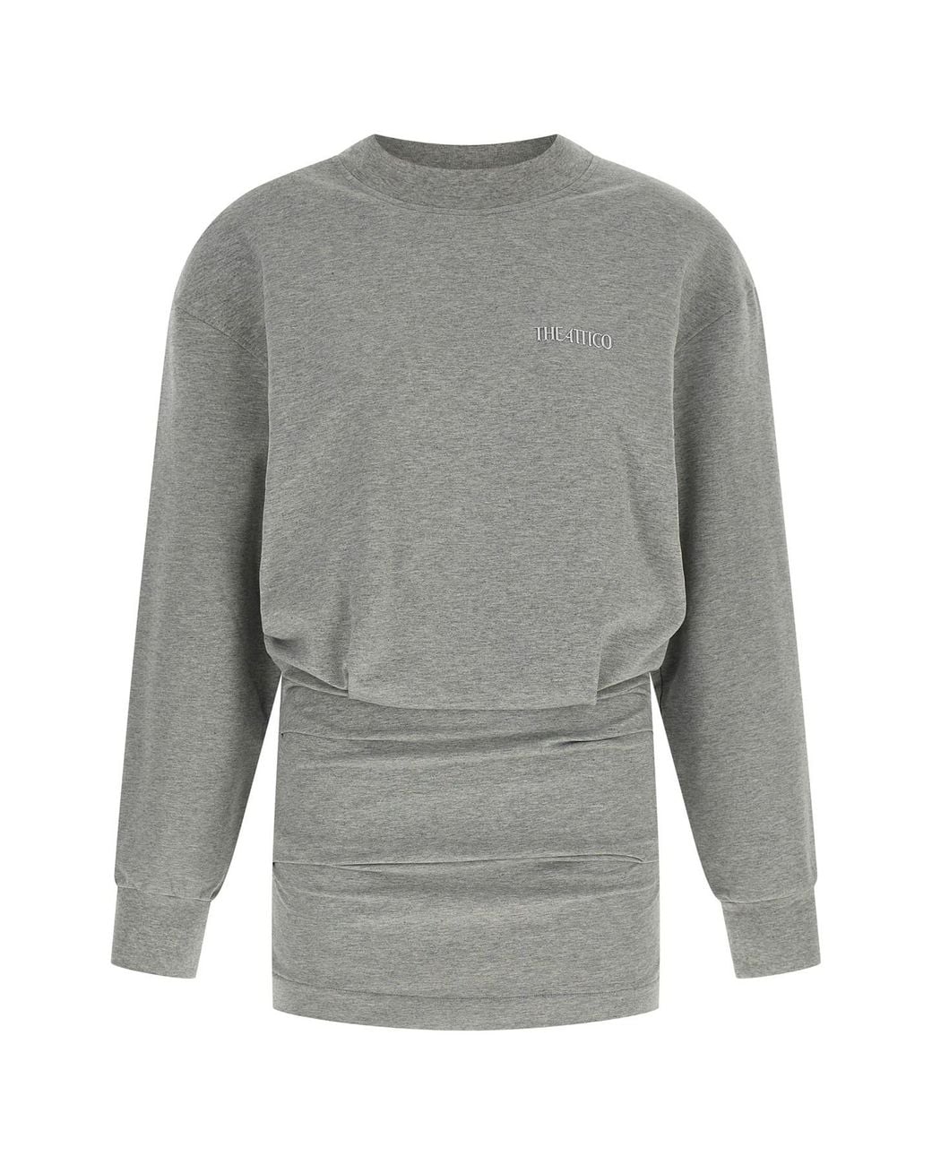 The Attico Gray Draped Mini Dress