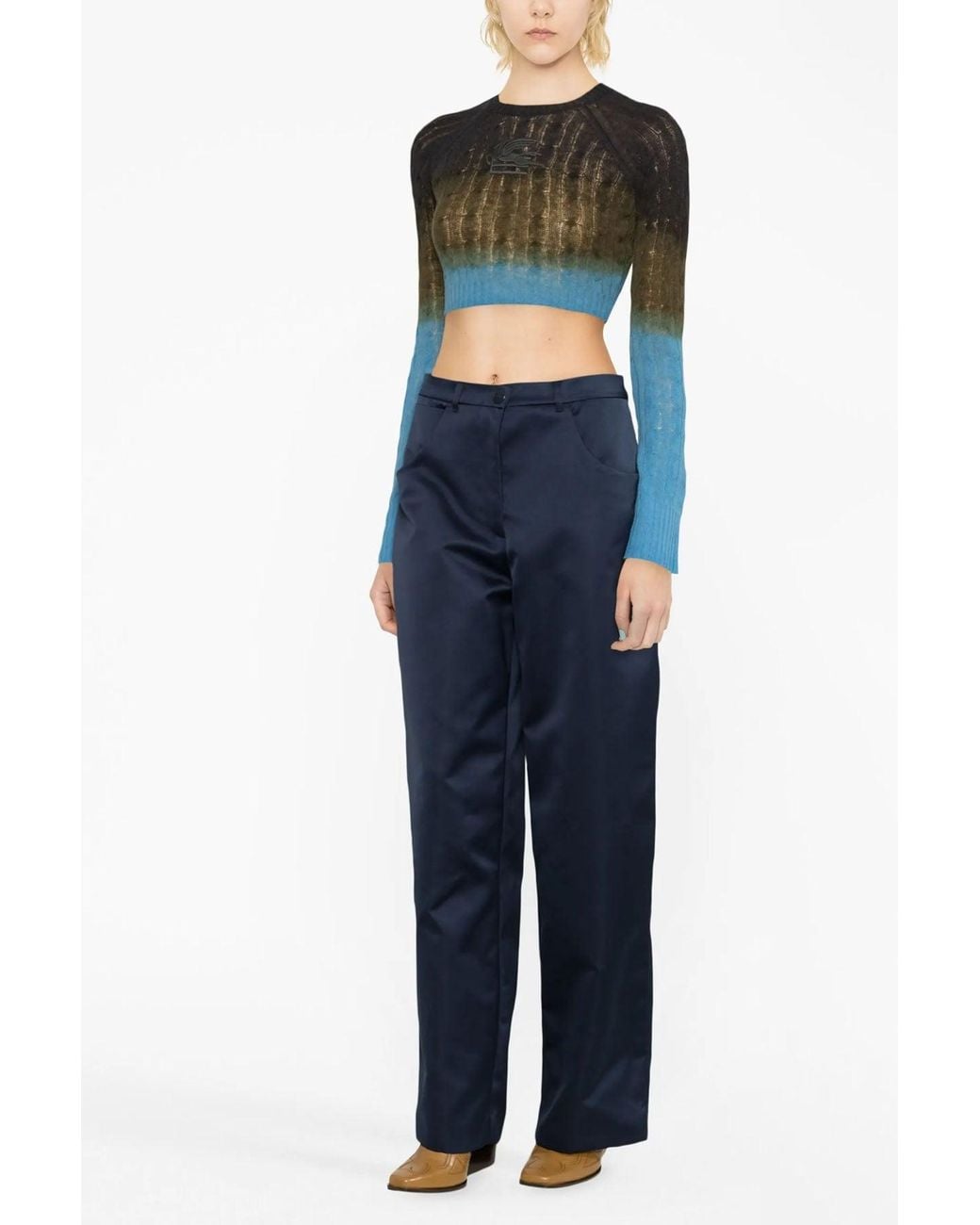 Etro Blue 'Pegaso' Cargo Pants