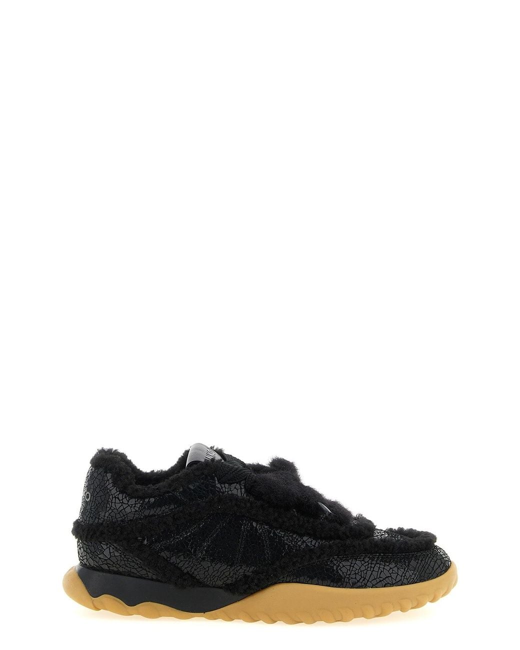 Pinko Black Gea 02 Sneaker With Textured Trims