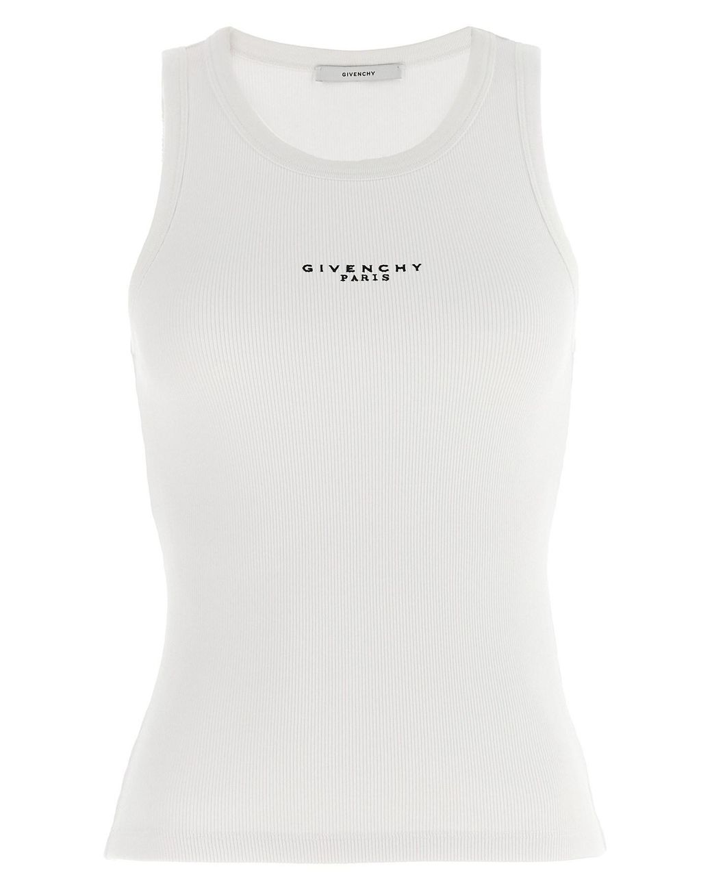 Givenchy White Cotton Sleeveles T-Shirt