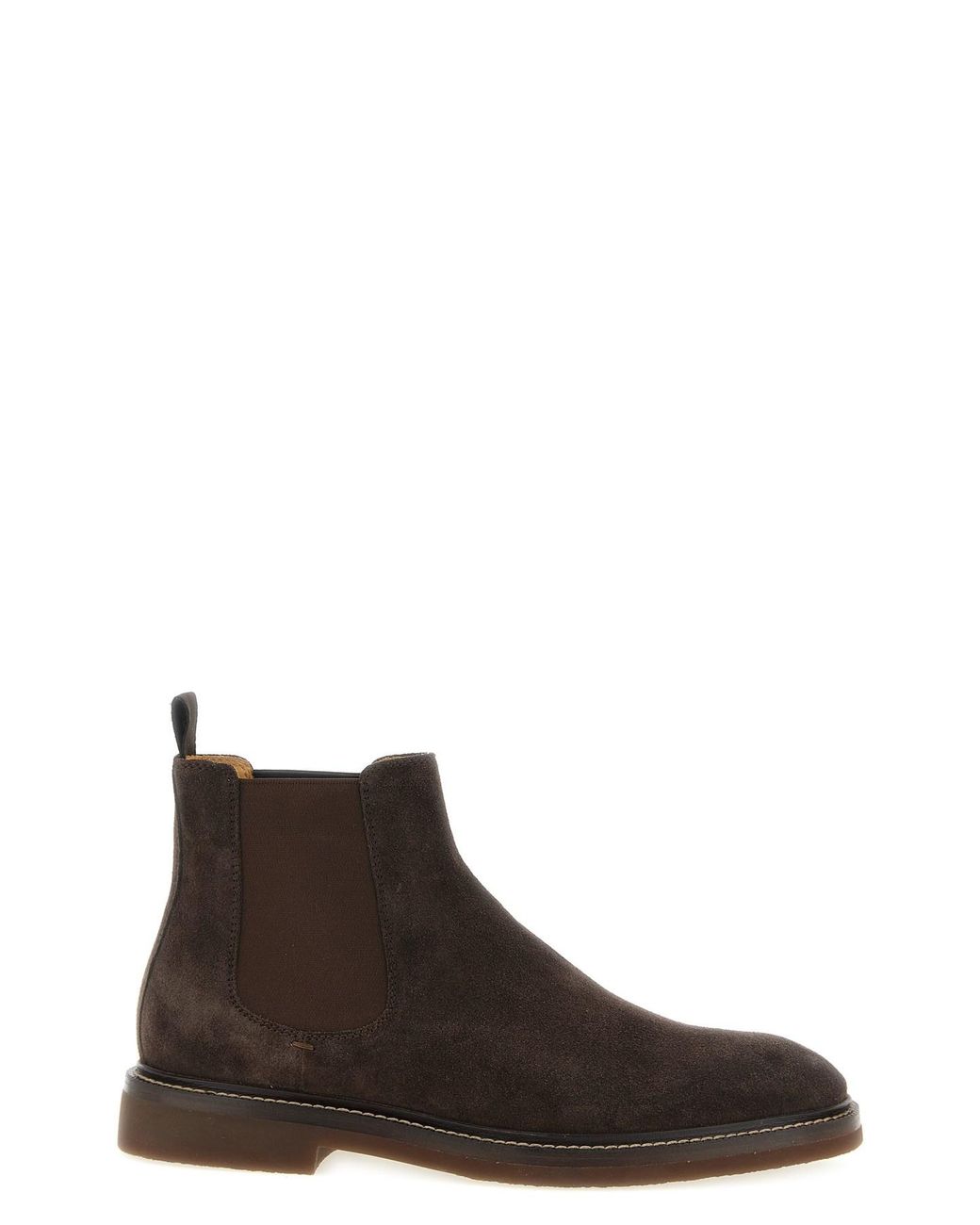 Brunello Cucinelli Brown 'chelsea' Ankle Boots for men