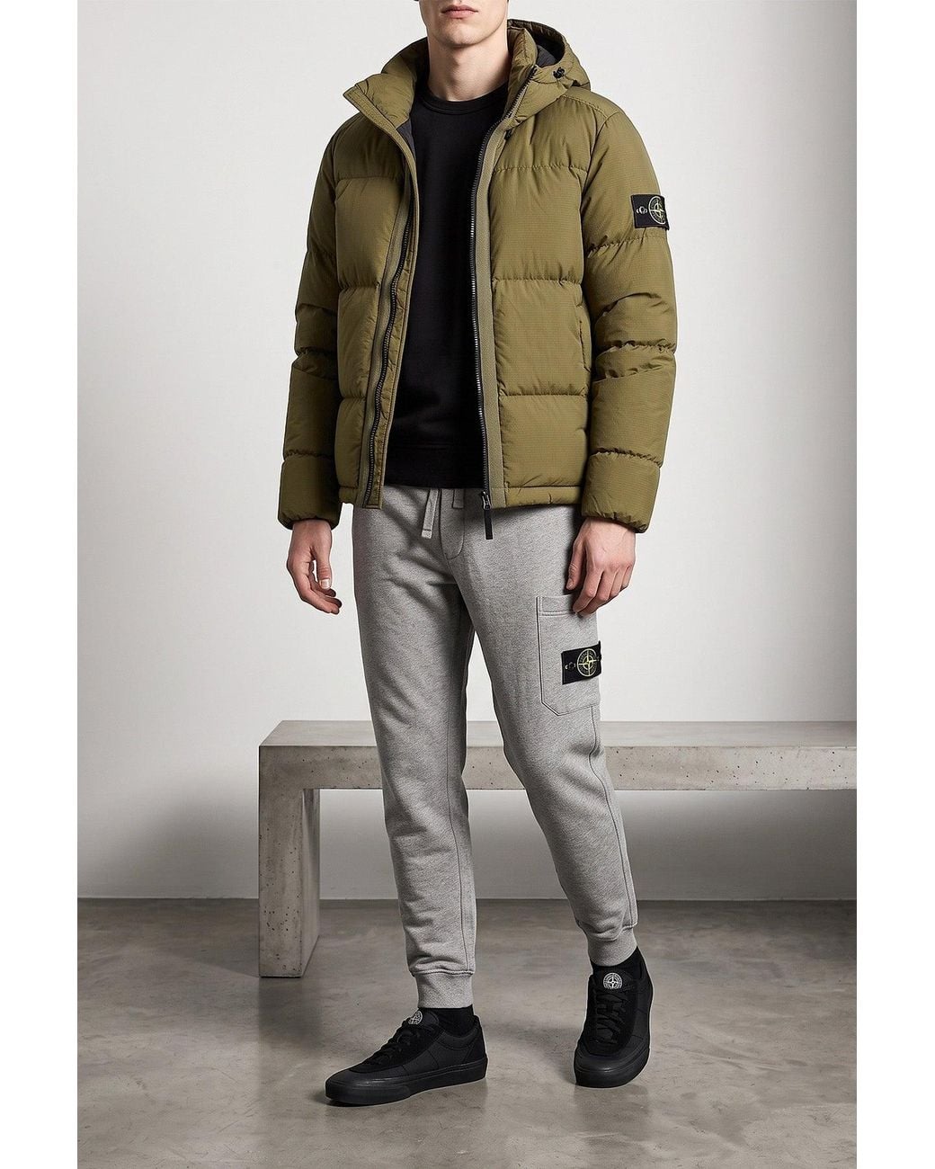 Stone Island Green '4100013' Down Jacket for men