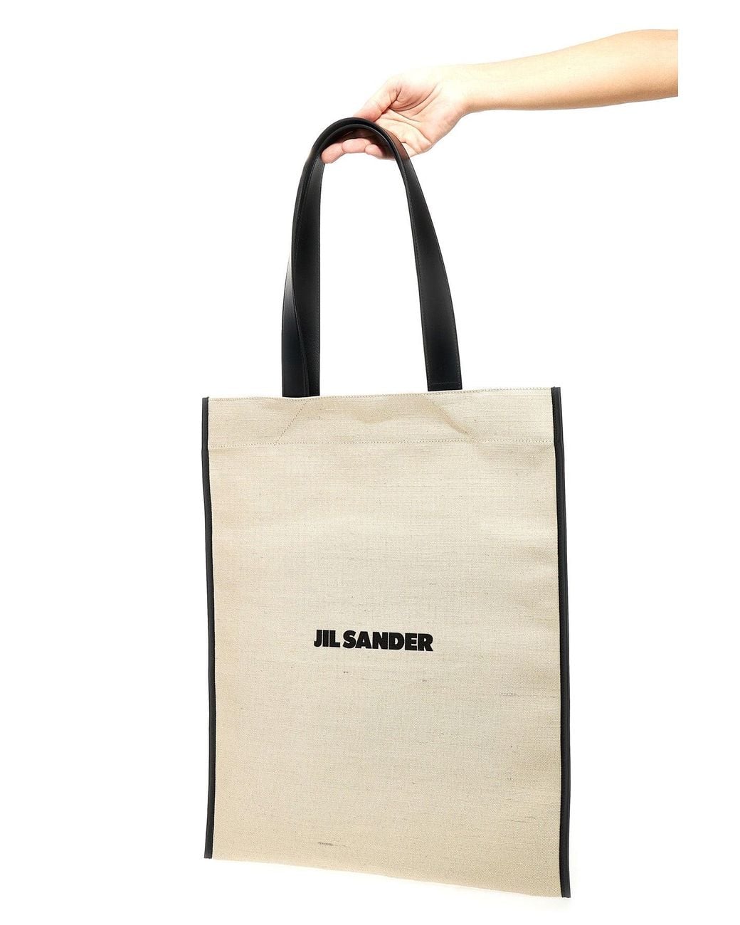 Borsa 'Border Book Tote Md' di Jil Sander in Natural