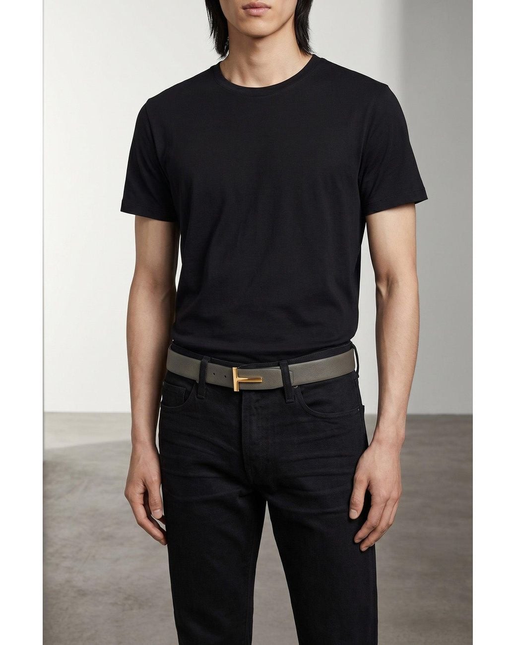Tom Ford Black 'Icon' Reversible Belt for men