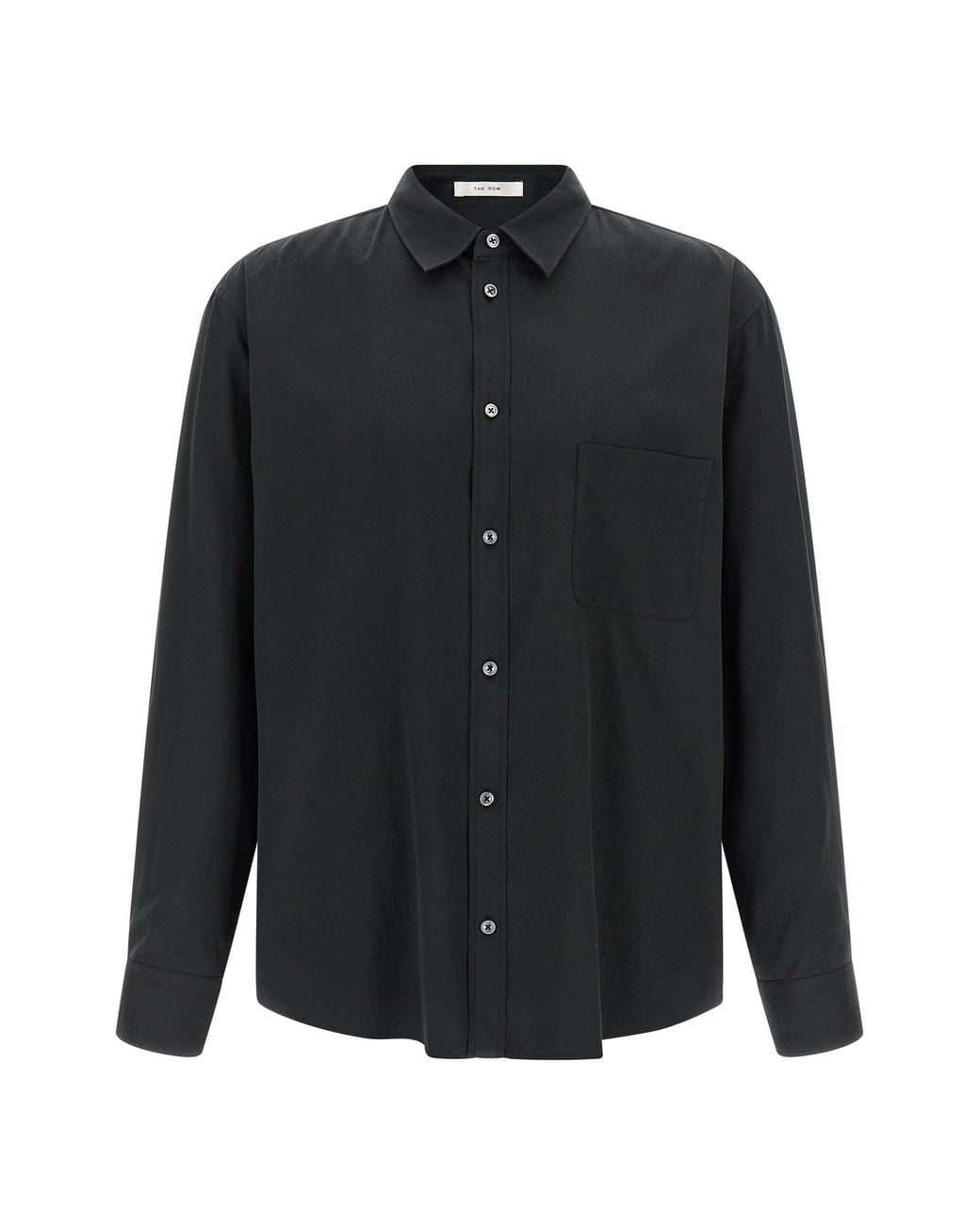The Row Black Shirt With Patch Pocket for men