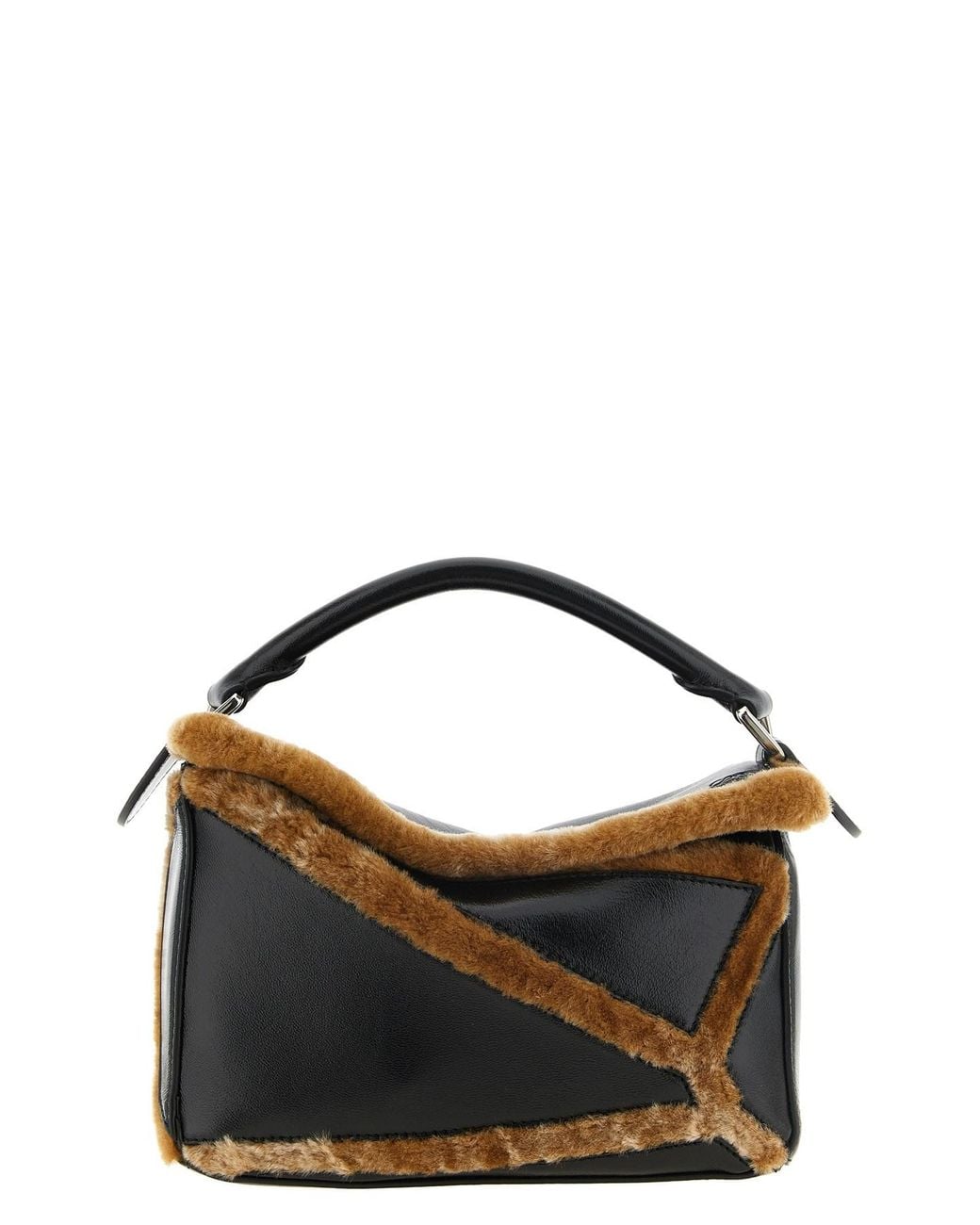Loewe Black 'Puzzle Aviator' Small Shoulder Bag