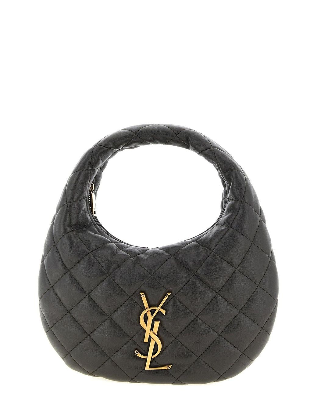 Saint Laurent Black Handbag With Cassandre Logo