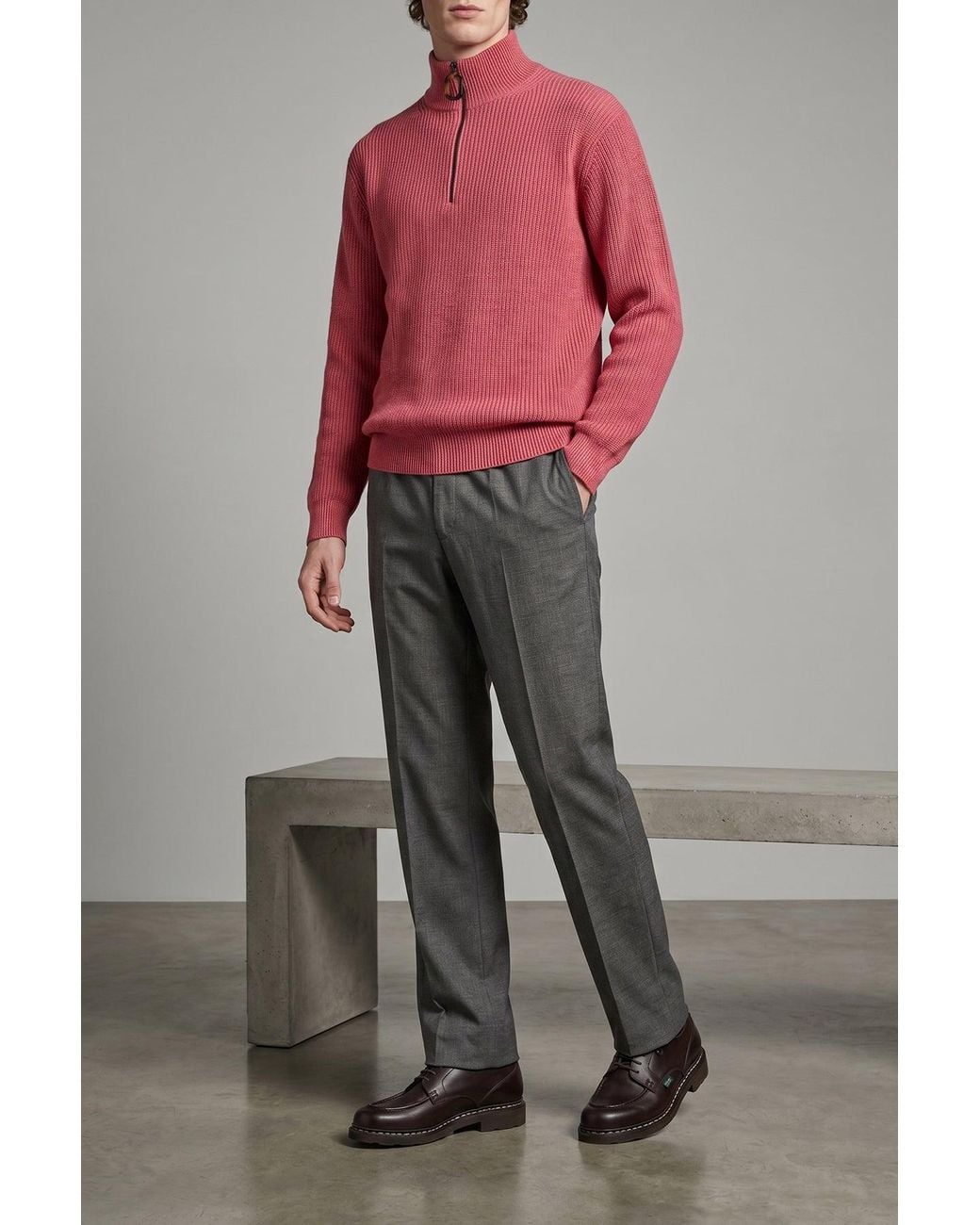 J.W. Anderson Red J. W.Anderson J. W.Anderson Sweater With Geometric Zip Puller for men
