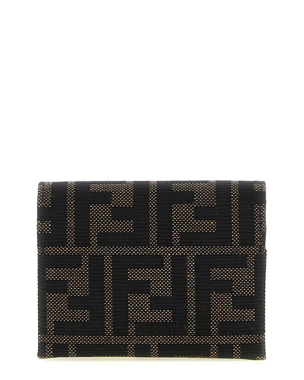 Fendi Black Ff Jacquard Cardholder