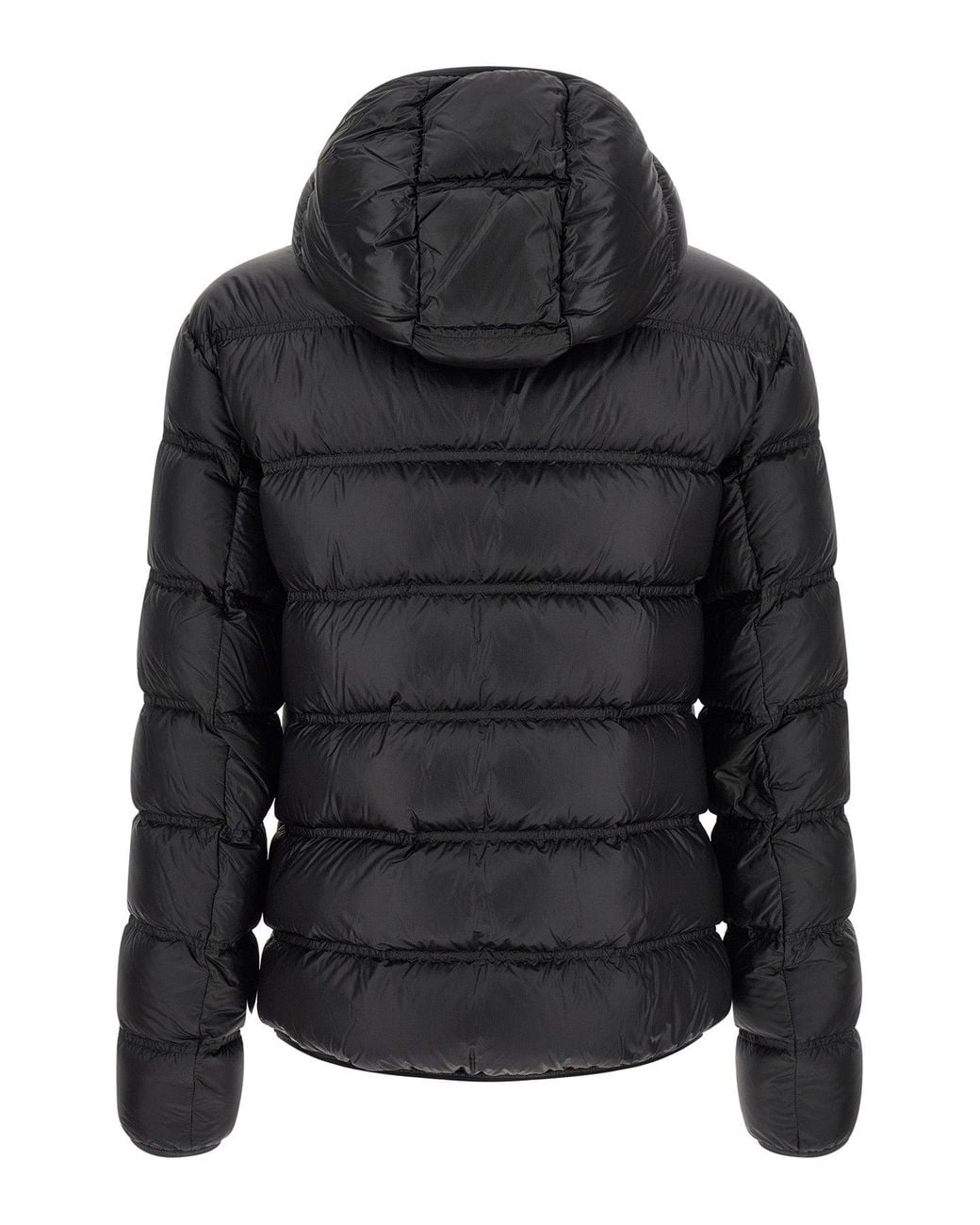 Moncler Black Puffer Jacket With Tonal Logo Patch for men