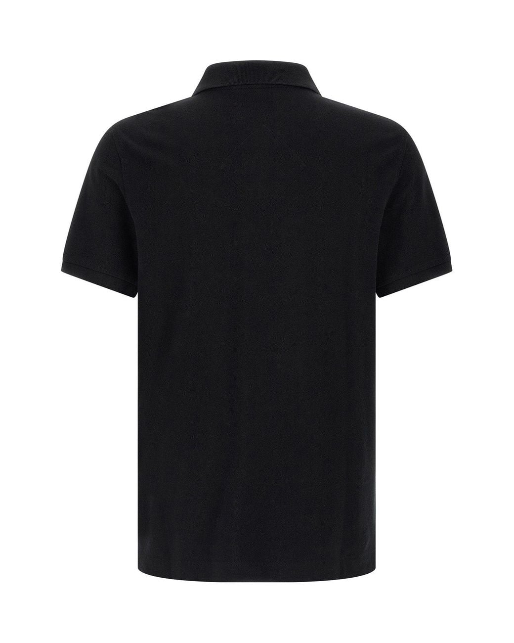 Canada Goose Black Cotton Piqué Polo With Logo Patch