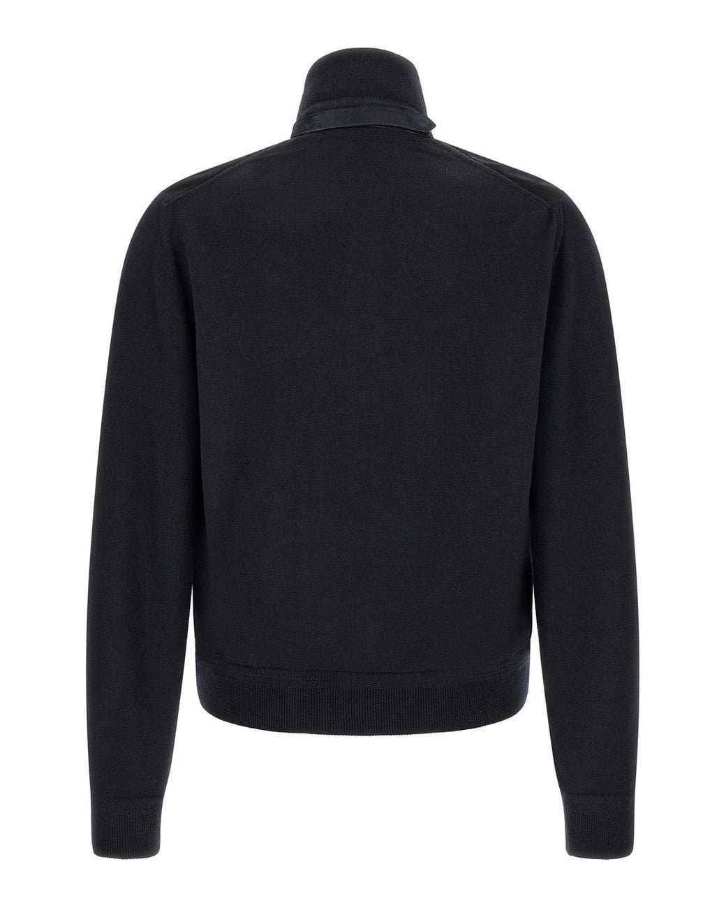 Tom Ford Black Two-Material Cardigan for men