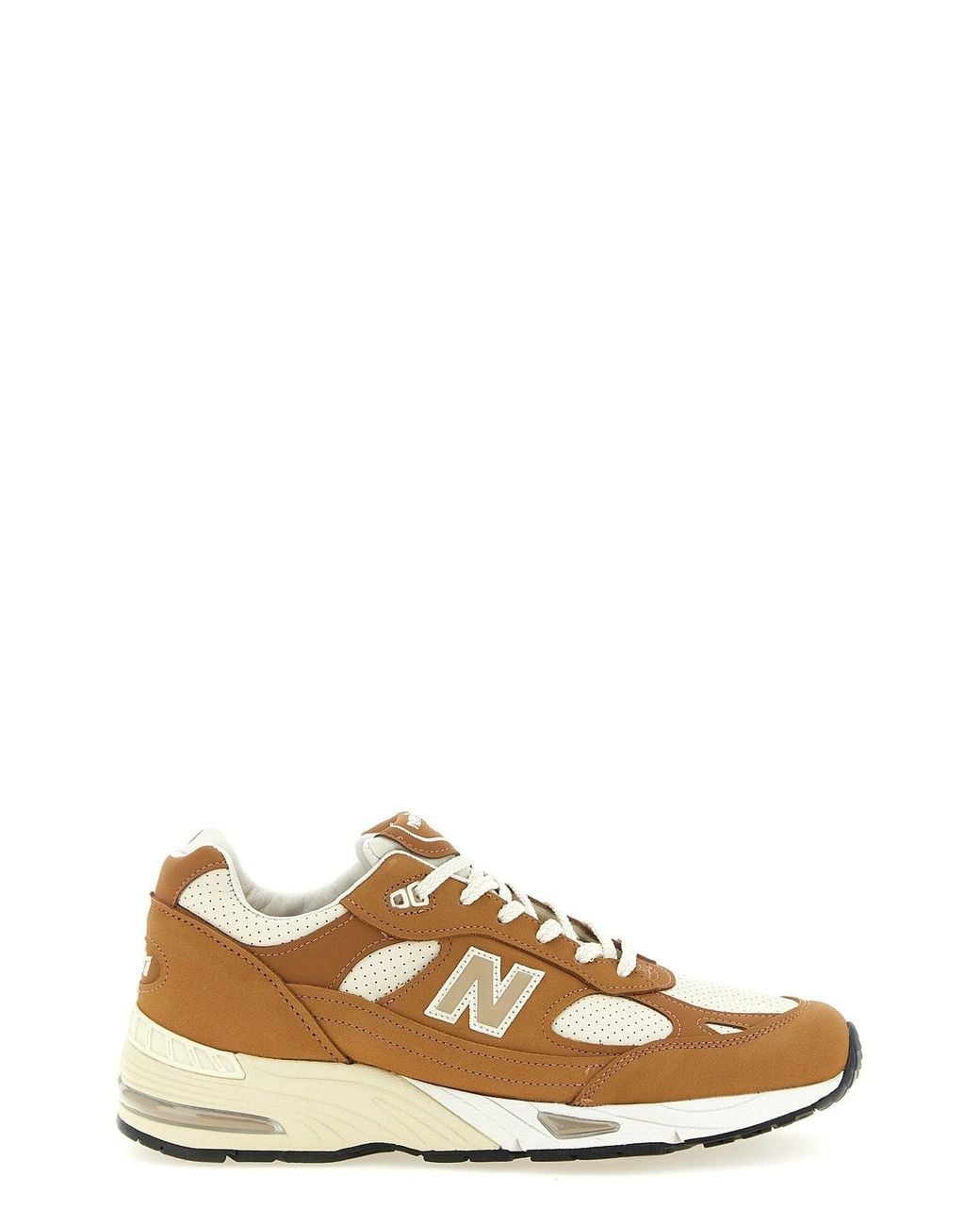 New Balance Brown Sneaker With Perforated Panels for men