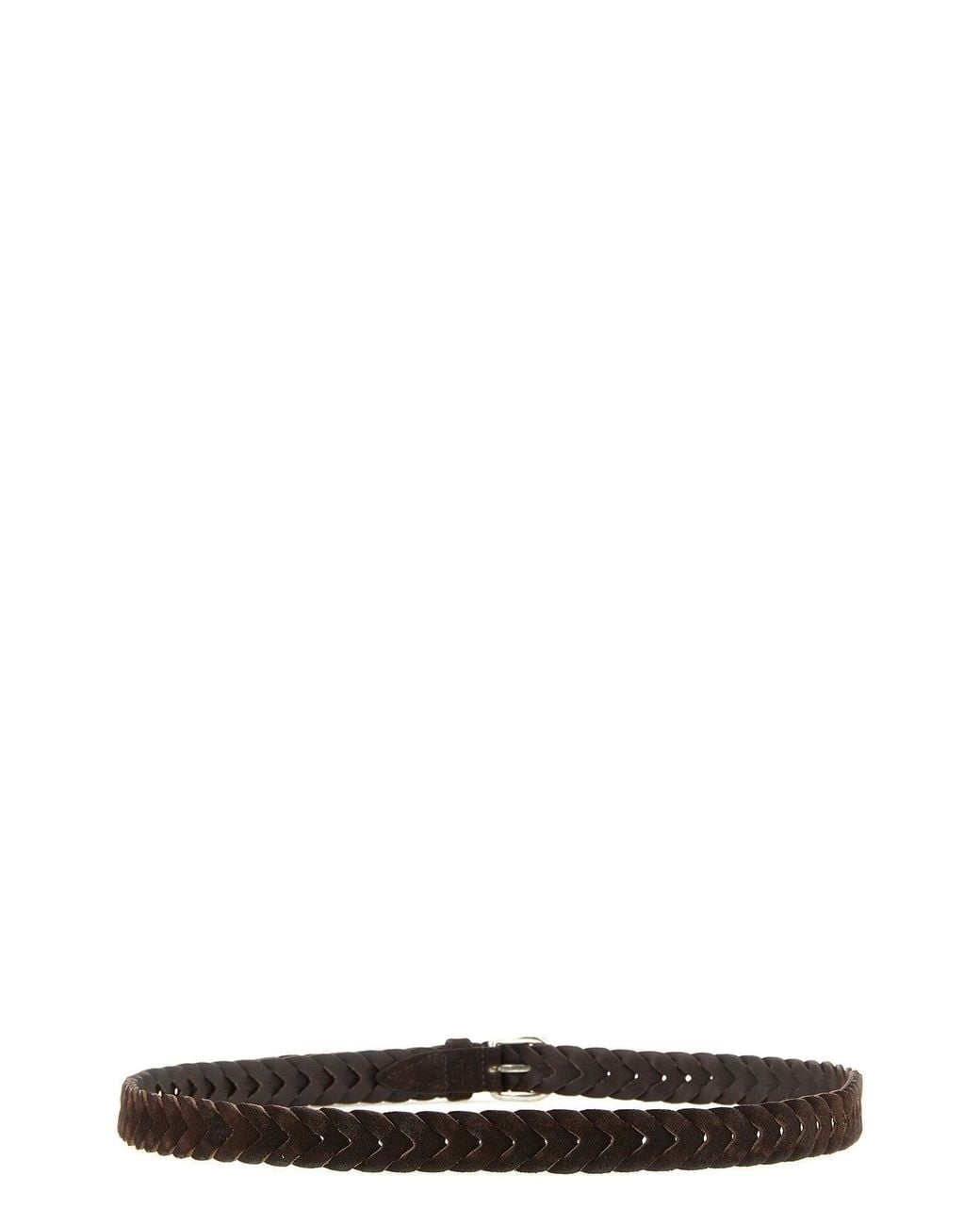 ZERBINI CLAUDIO Black Belt 'In Camoscio Intrecciato Invecchiato' for men