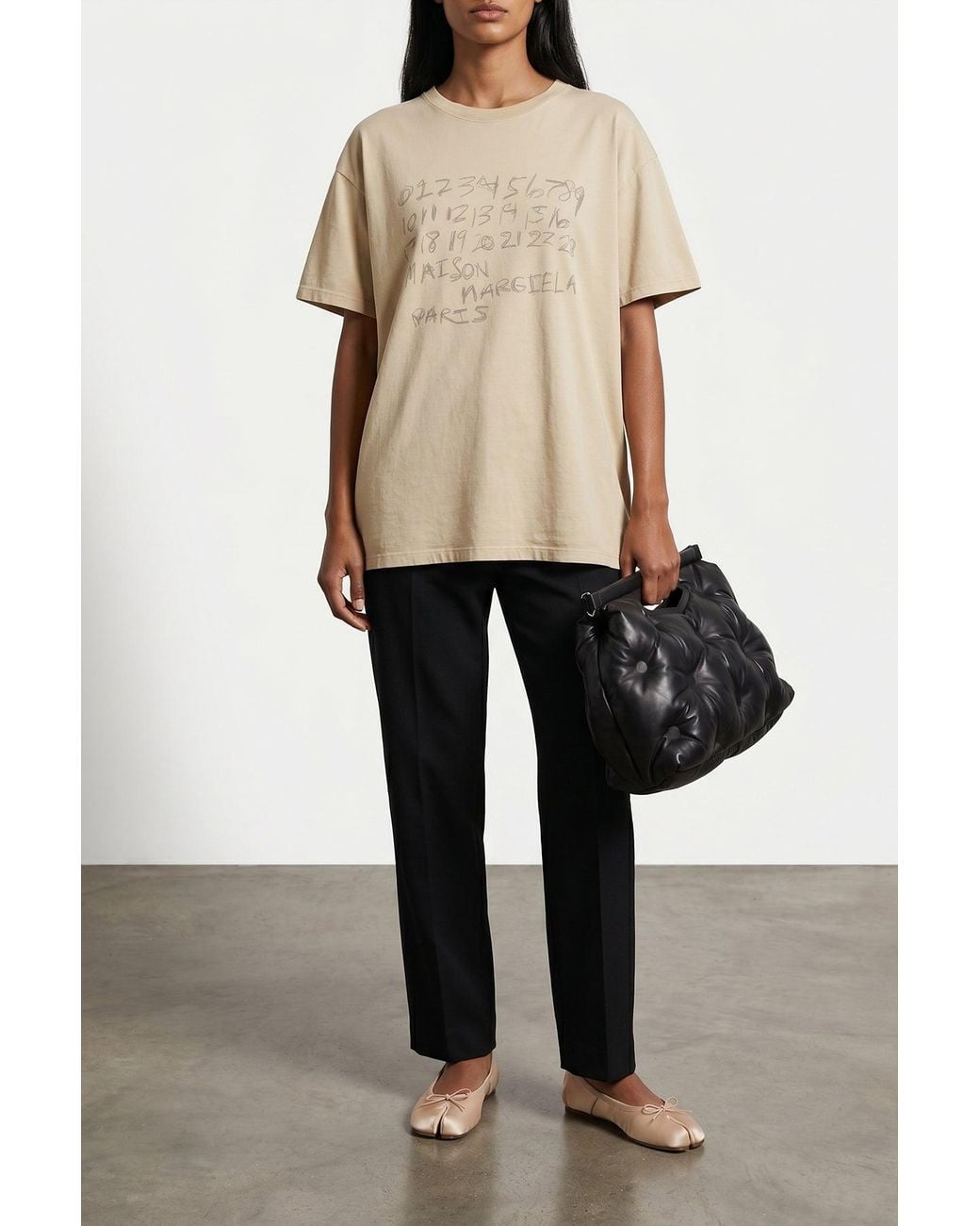 Maison Margiela Natural Numeric Print T-Shirt