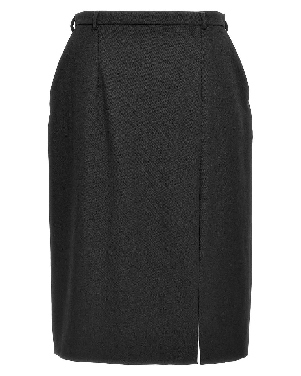Dolce & Gabbana Black Wool 'Slit' Skirt