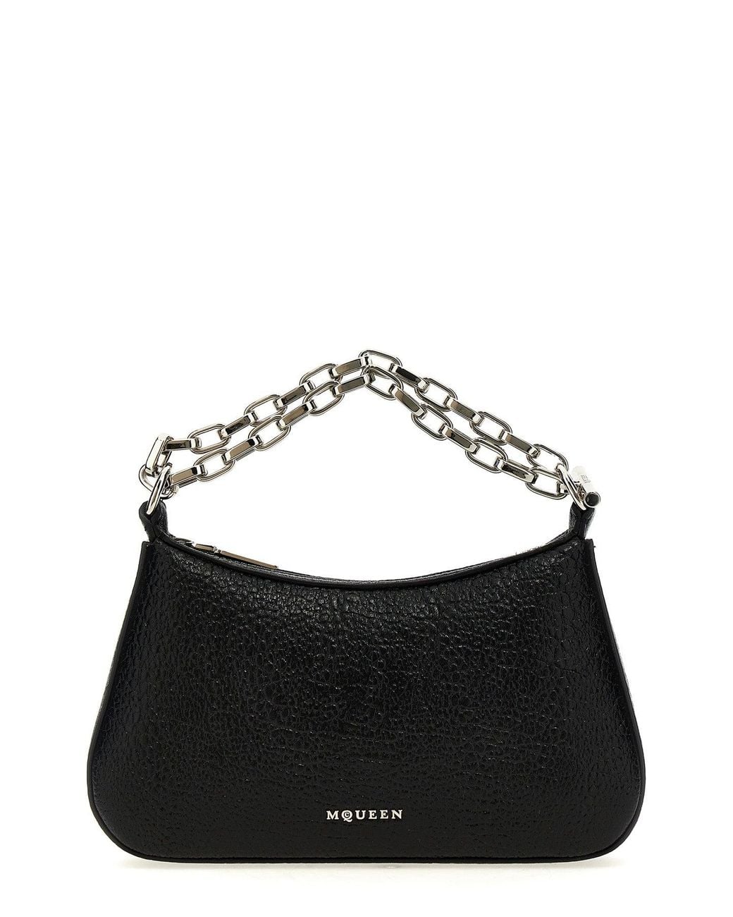 McQueen Black Shoulder Bag 'Mini Cross Bar Pouch'