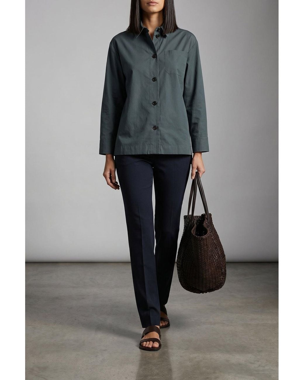 Max Mara Blue 'S Max Mara Trousers Pressed Crease