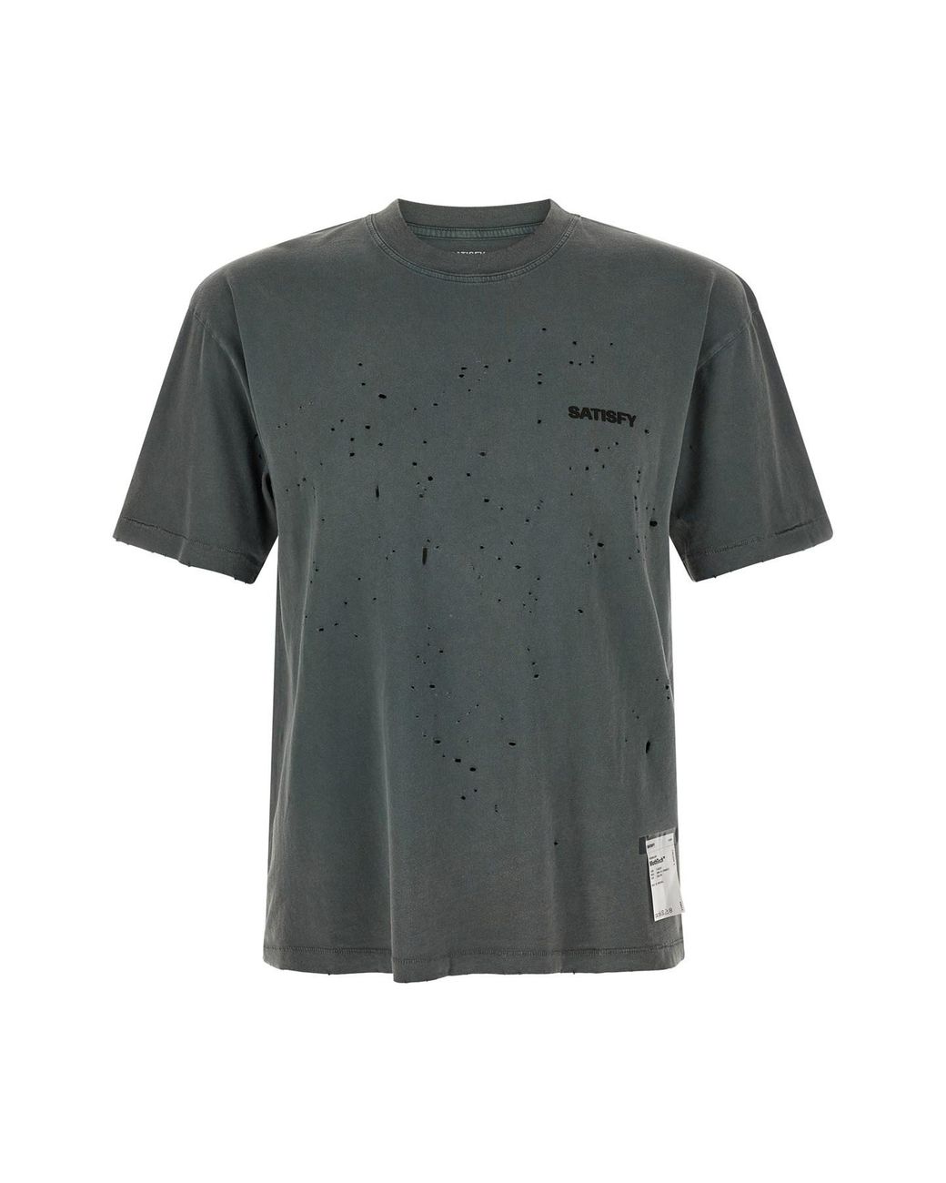 Satisfy Gray T-shirt With Openwork Details for men