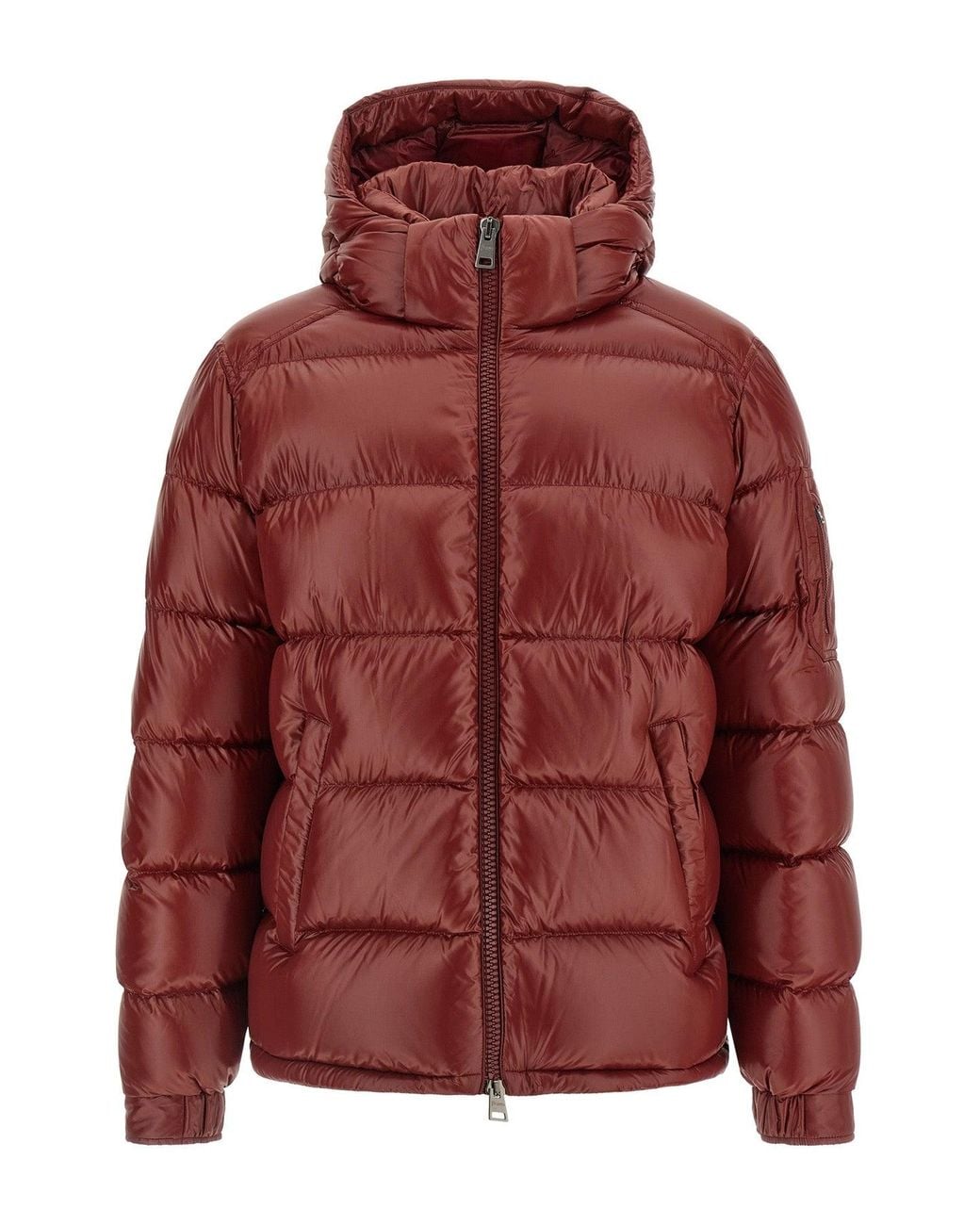 Herno Red Lustrous Quilted Down Jacket for men
