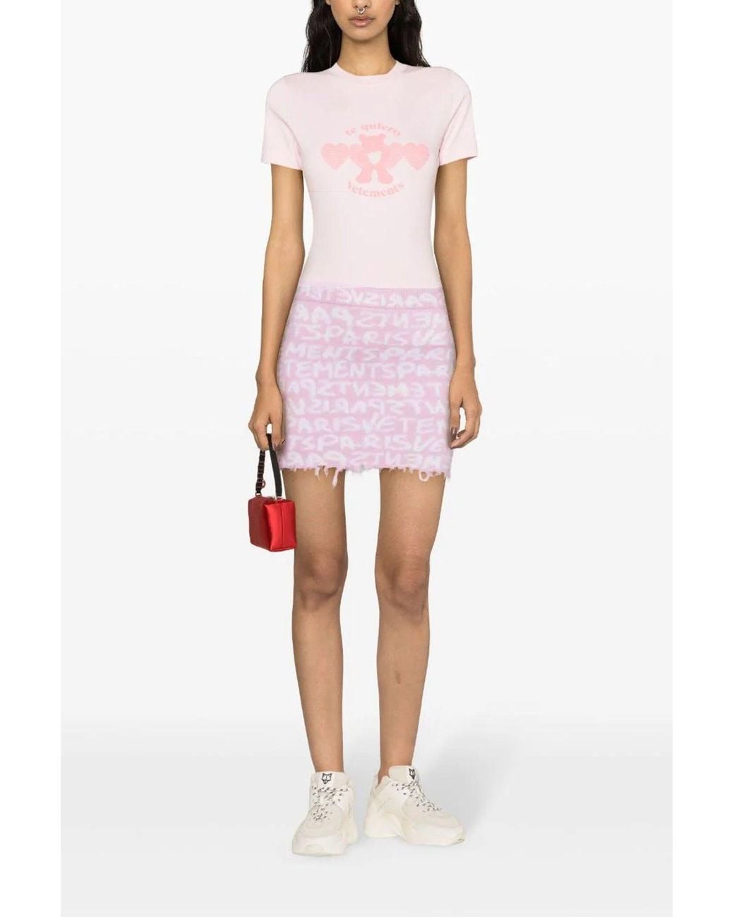 Vetements Pink Mini Skirt 'Graffiti Monogram'