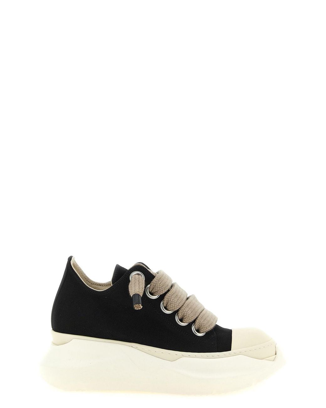 Rick Owens Black 'jumbolace Abstract Low Sneaks' Sneakers for men