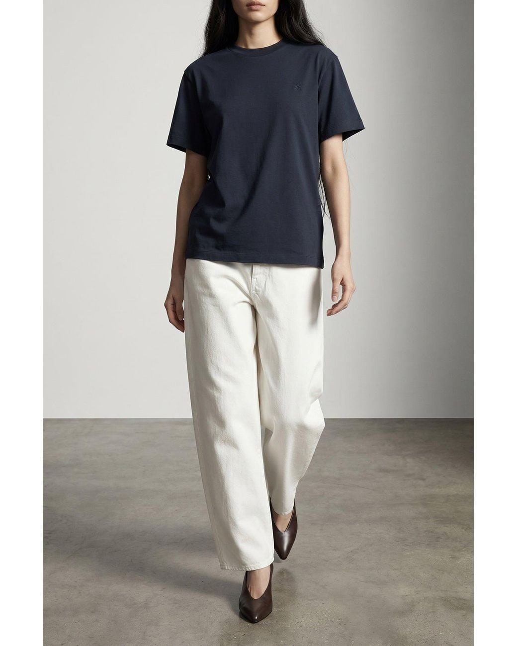 Jil Sander Blue T-Shirt Set With Embroidered Monogram